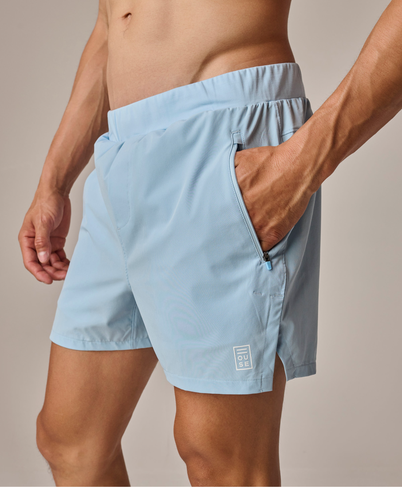 5.5" Short Unlined - Sky Blue
