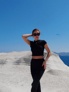 SoftCore Cropped Tee - Black