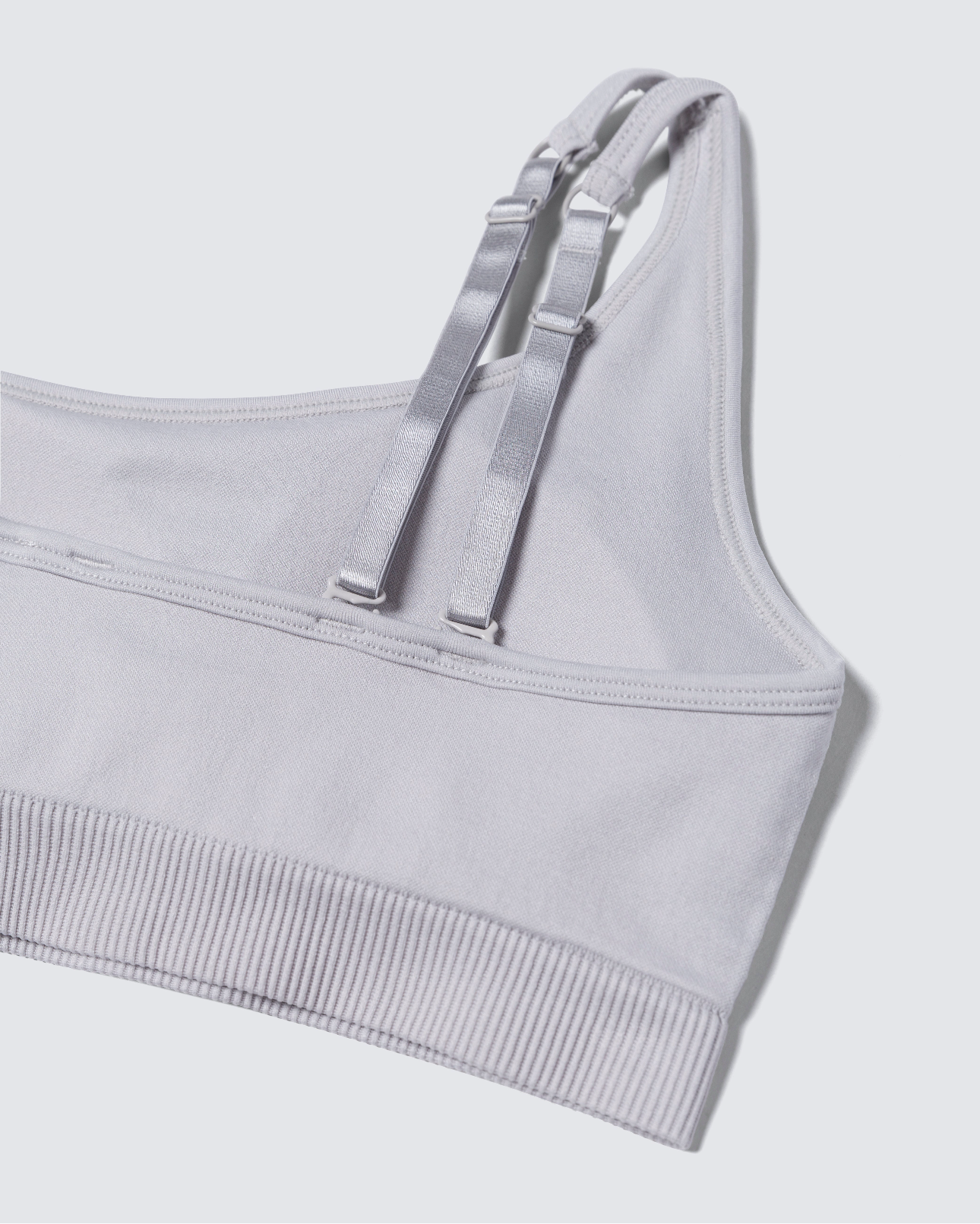 Seamless Asymmetrical Bra - Light Grey