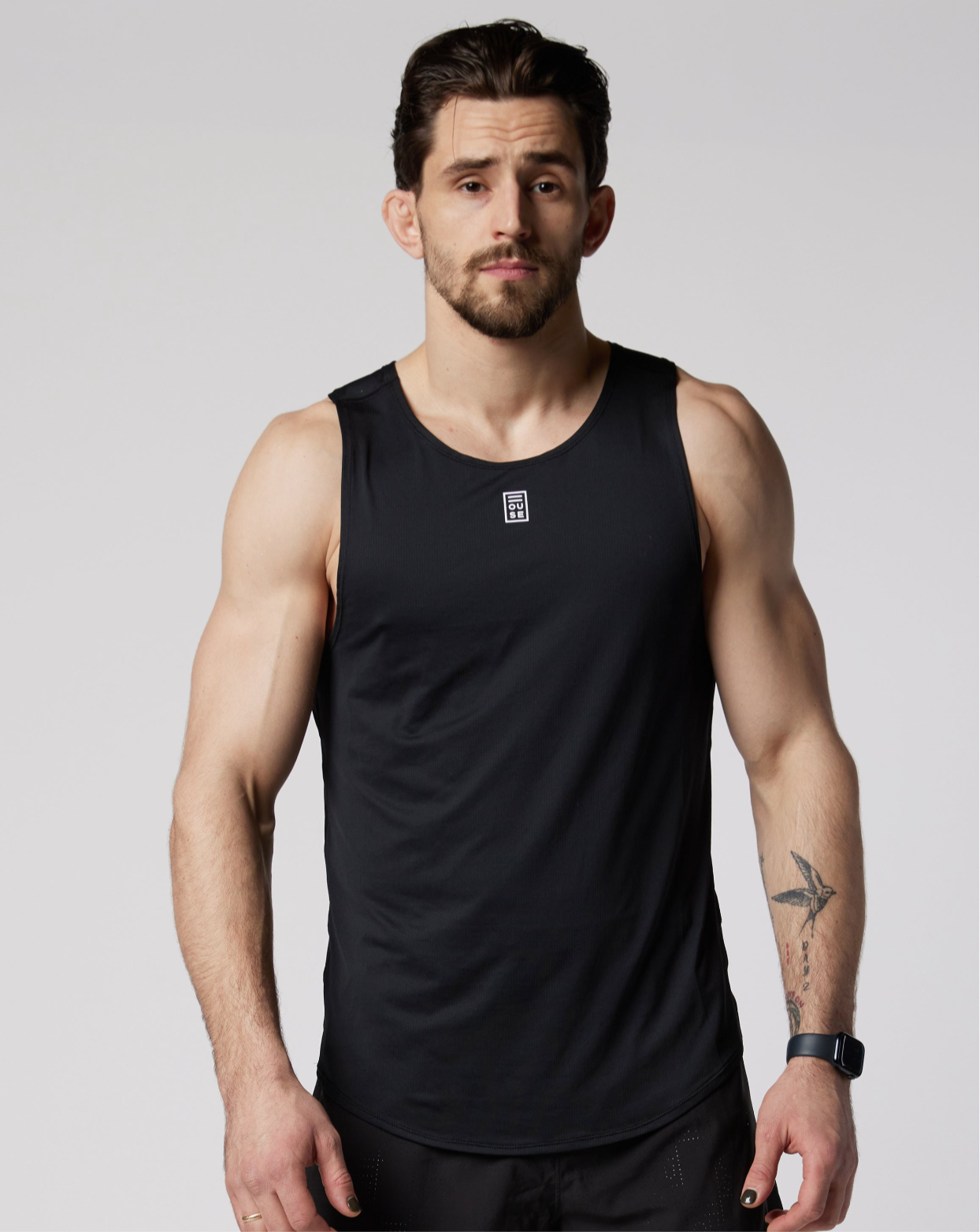 Perforated Athletic Tank - Black