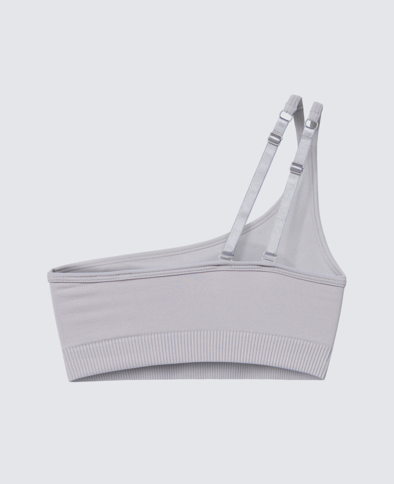 Seamless Asymmetrical Bra - Light Grey