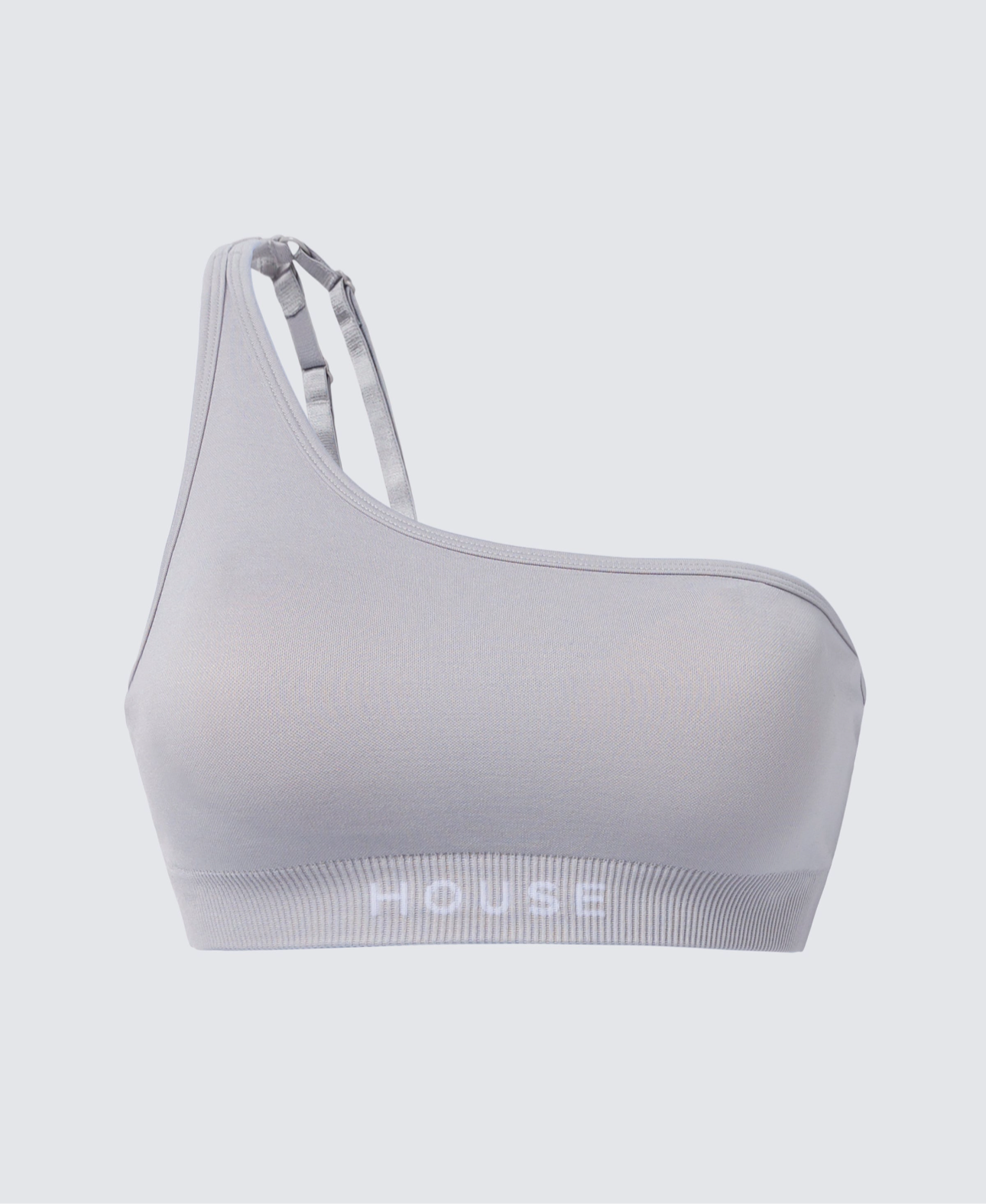 Seamless Asymmetrical Bra - Light Grey