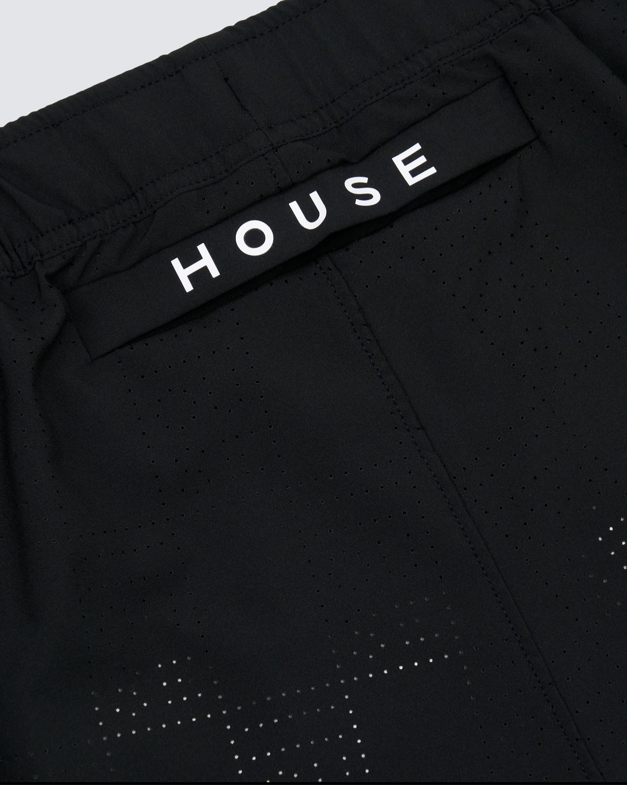 Perforated 5" Lined Short - Black/Off White