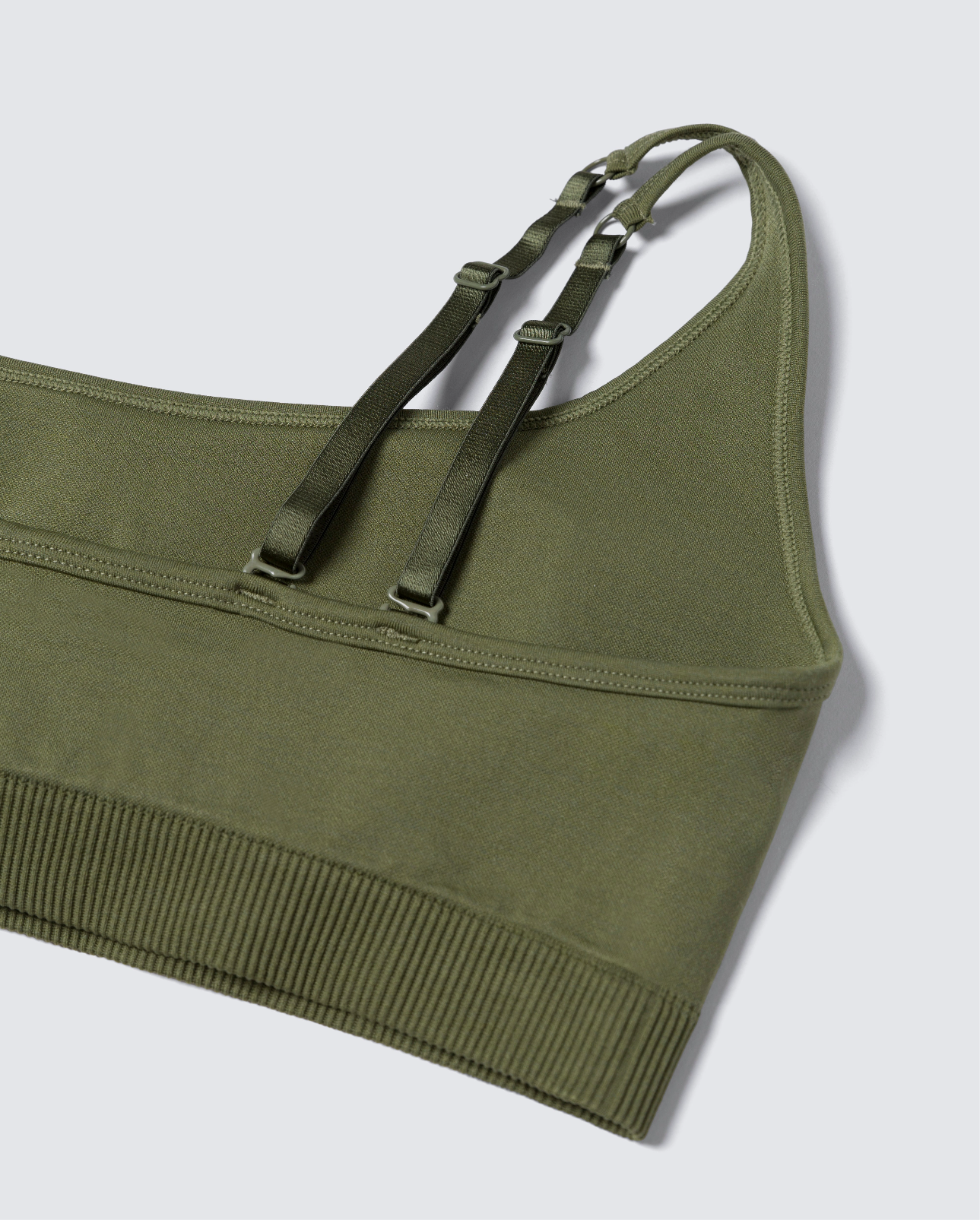 Seamless Asymmetrical Bra - Olive