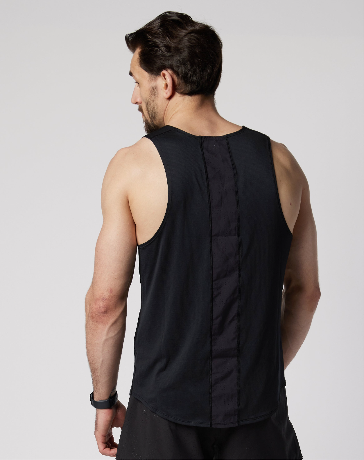Perforated Athletic Tank - Black
