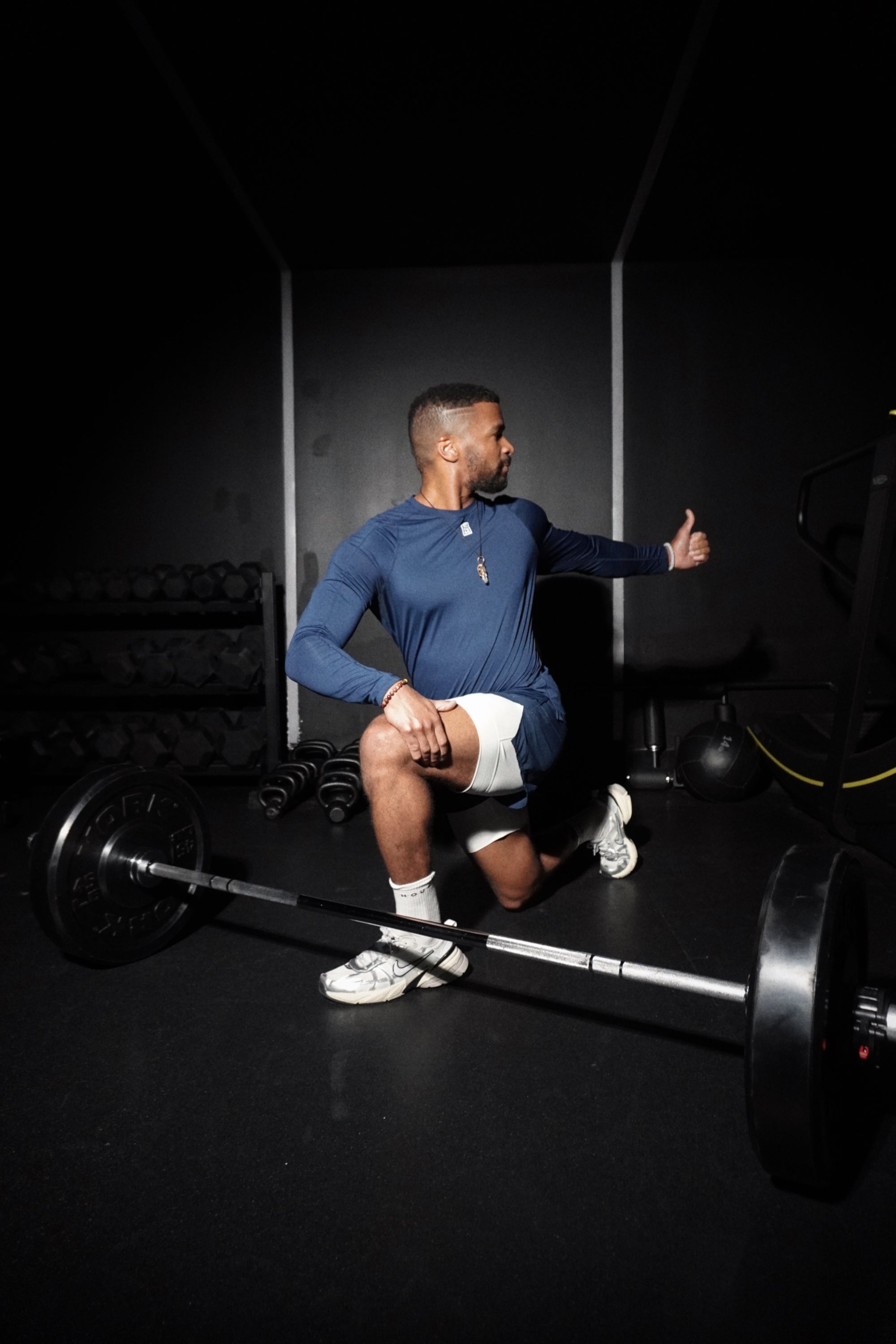 Perforated 5" Lined Short - Navy/Off White