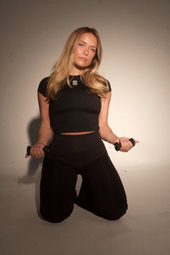 SoftCore Cropped Tee - Black