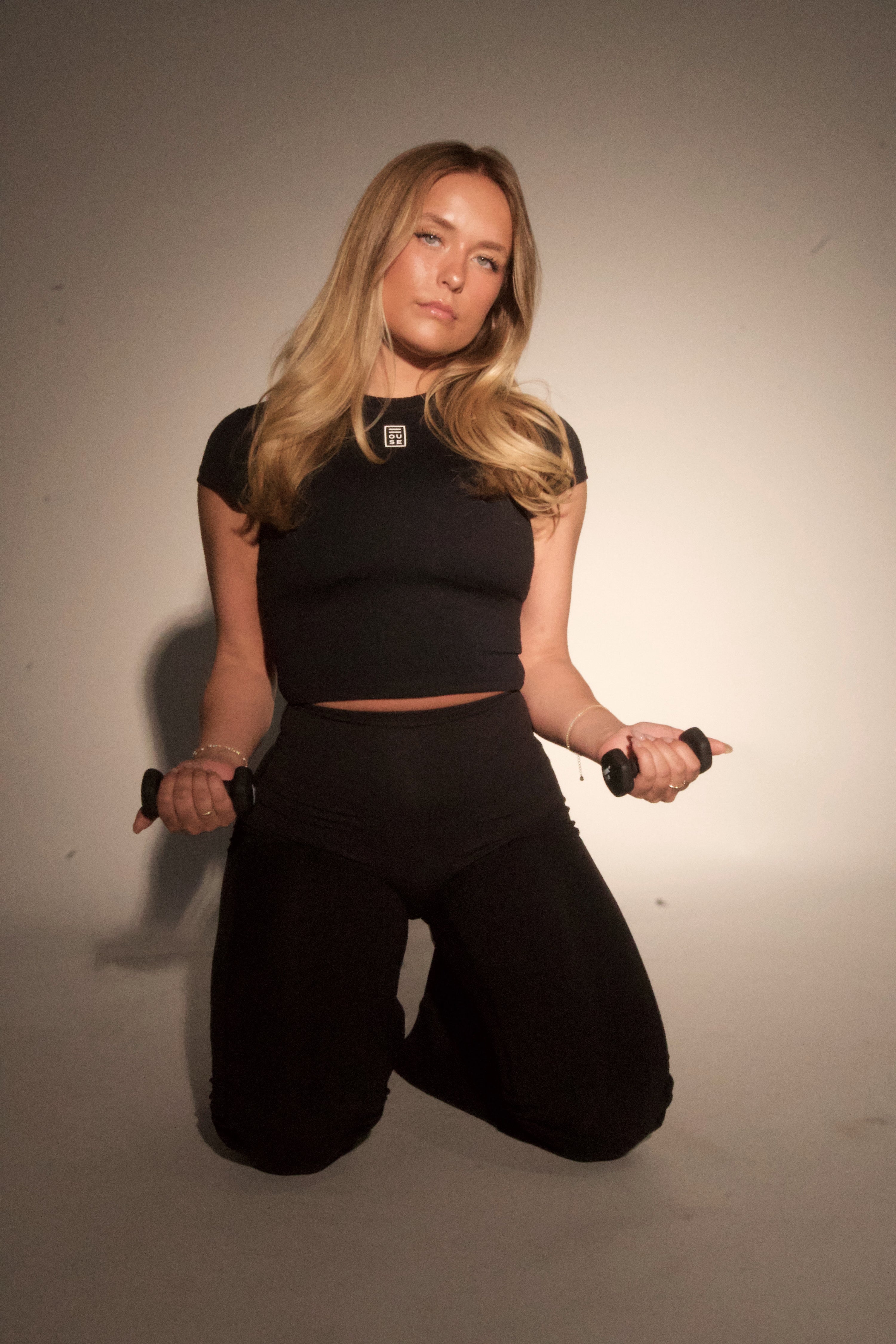 SoftCore Cropped Tee - Black