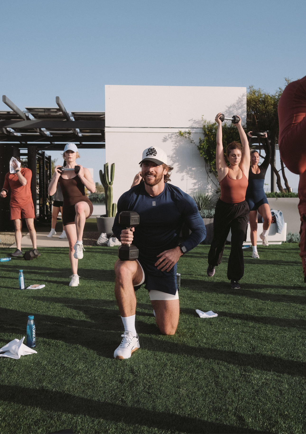 Perforated 5" Lined Short - Navy/Off White