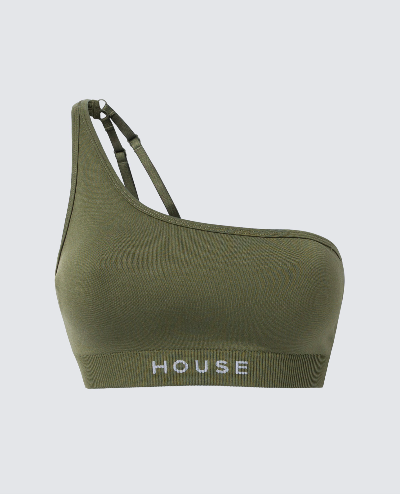 Seamless Asymmetrical Bra - Olive