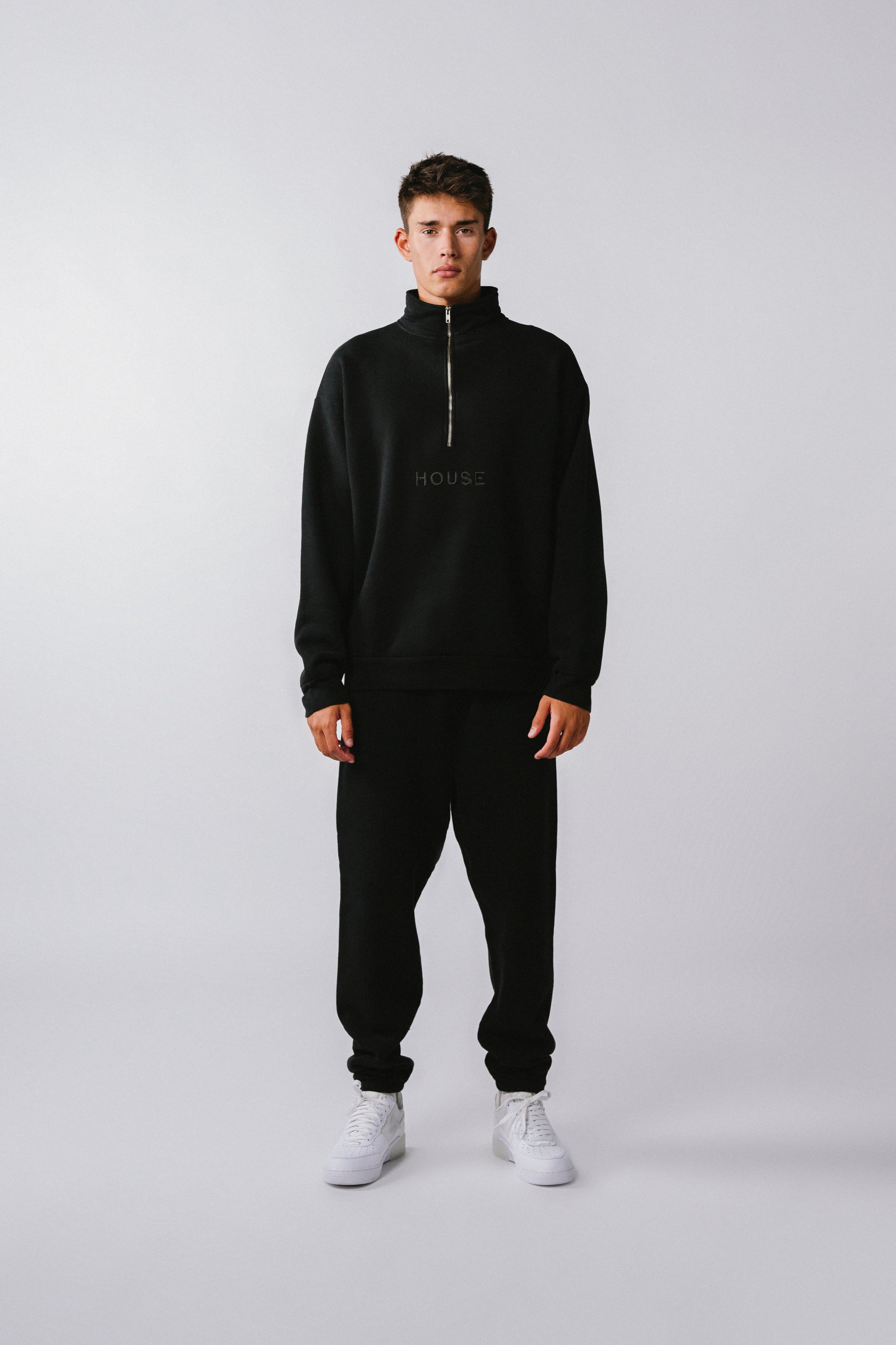 HOUSE iD  Quarter Zip - Black