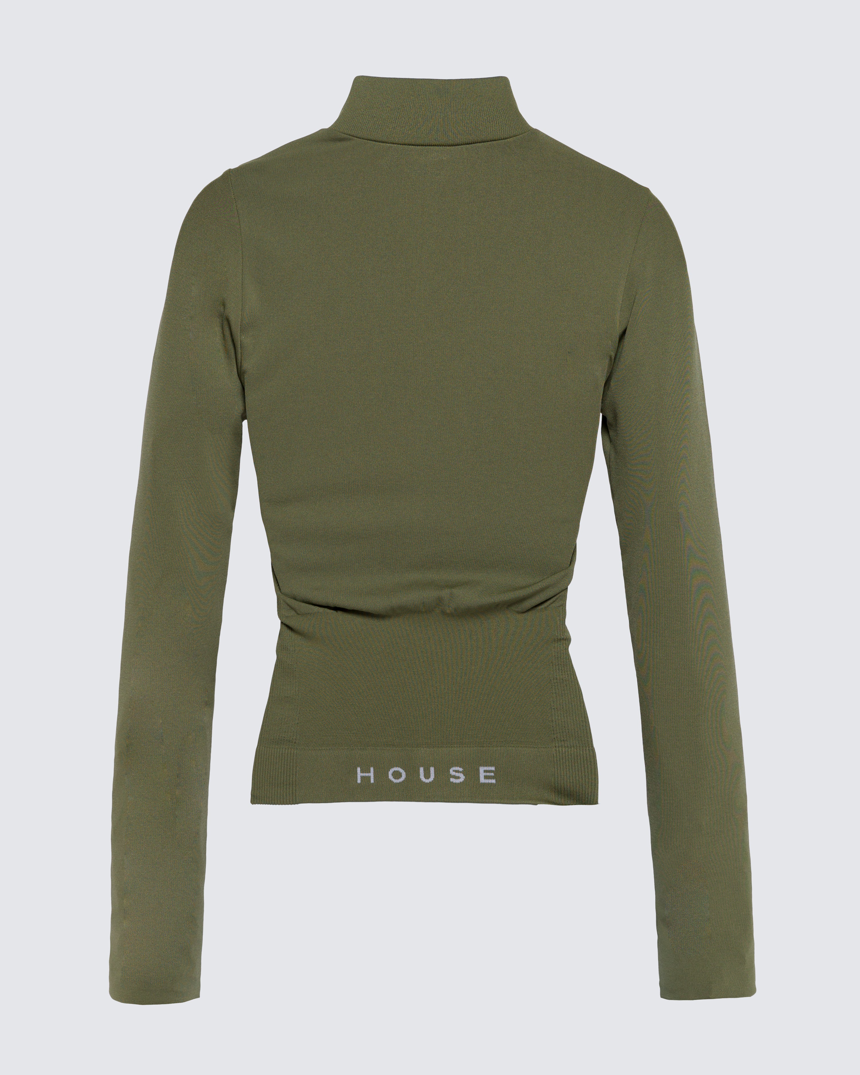 Seamless Longsleeve Full Zip - Olive