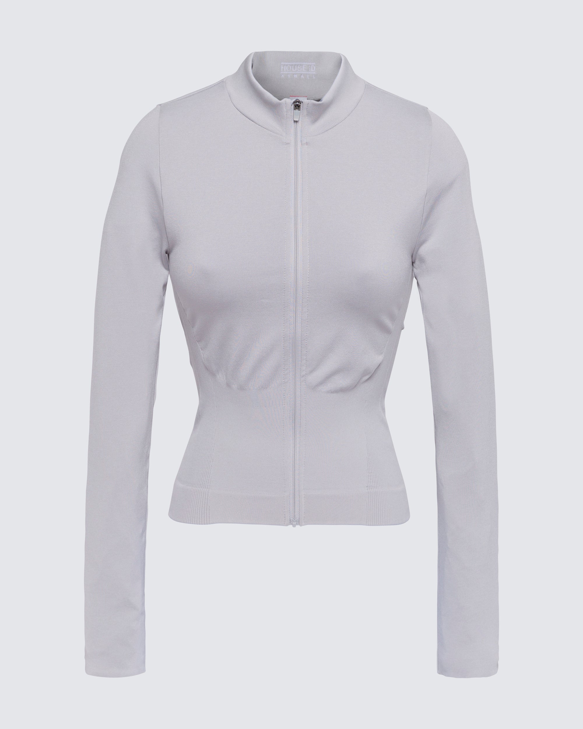 Seamless Longsleeve Full Zip - Light Grey