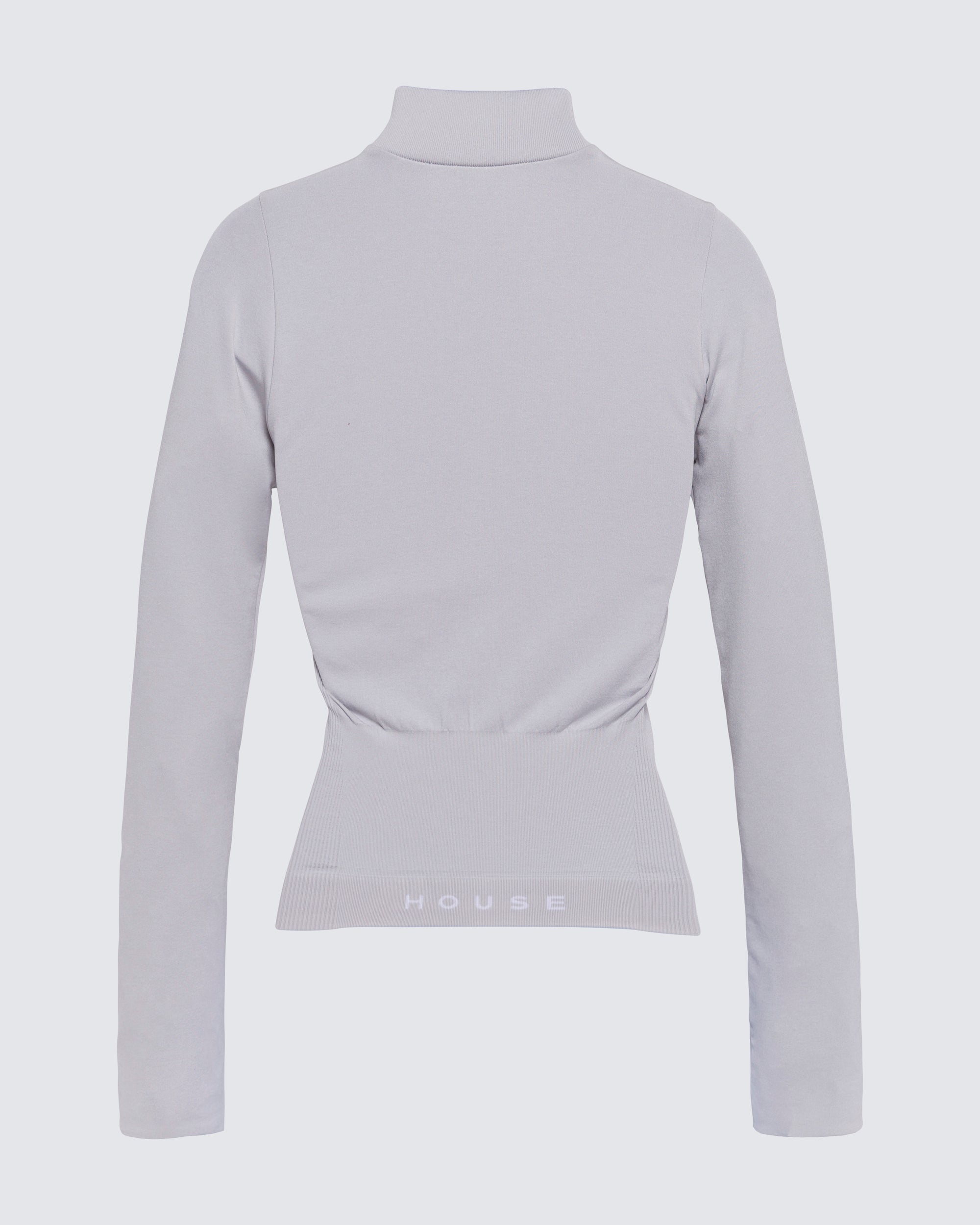 Seamless Longsleeve Full Zip - Light Grey