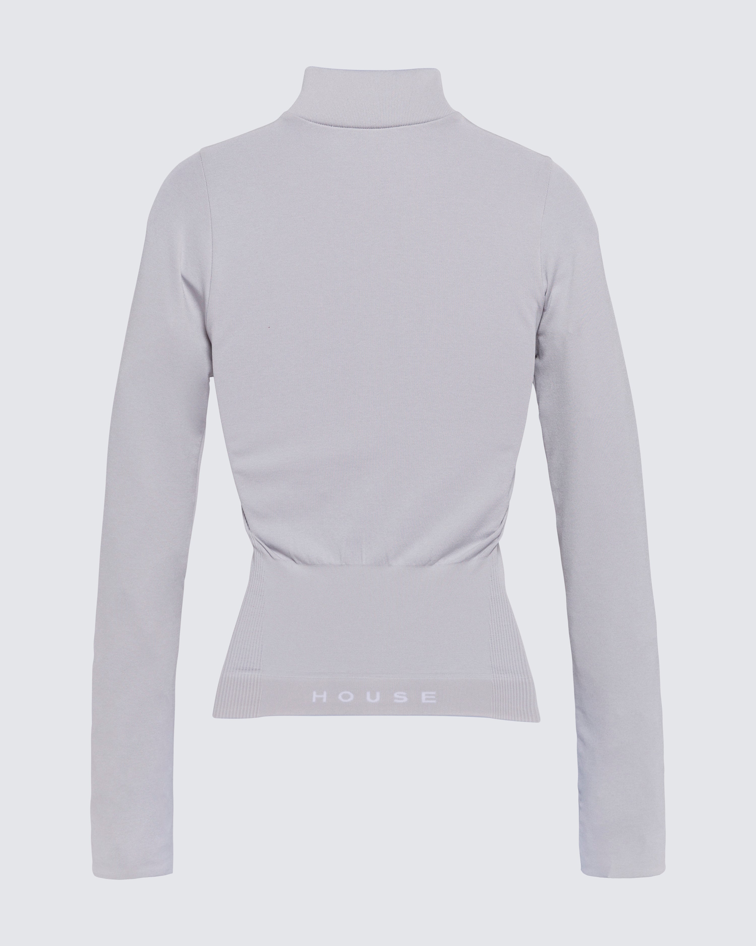 Seamless Longsleeve Full Zip - Light Grey