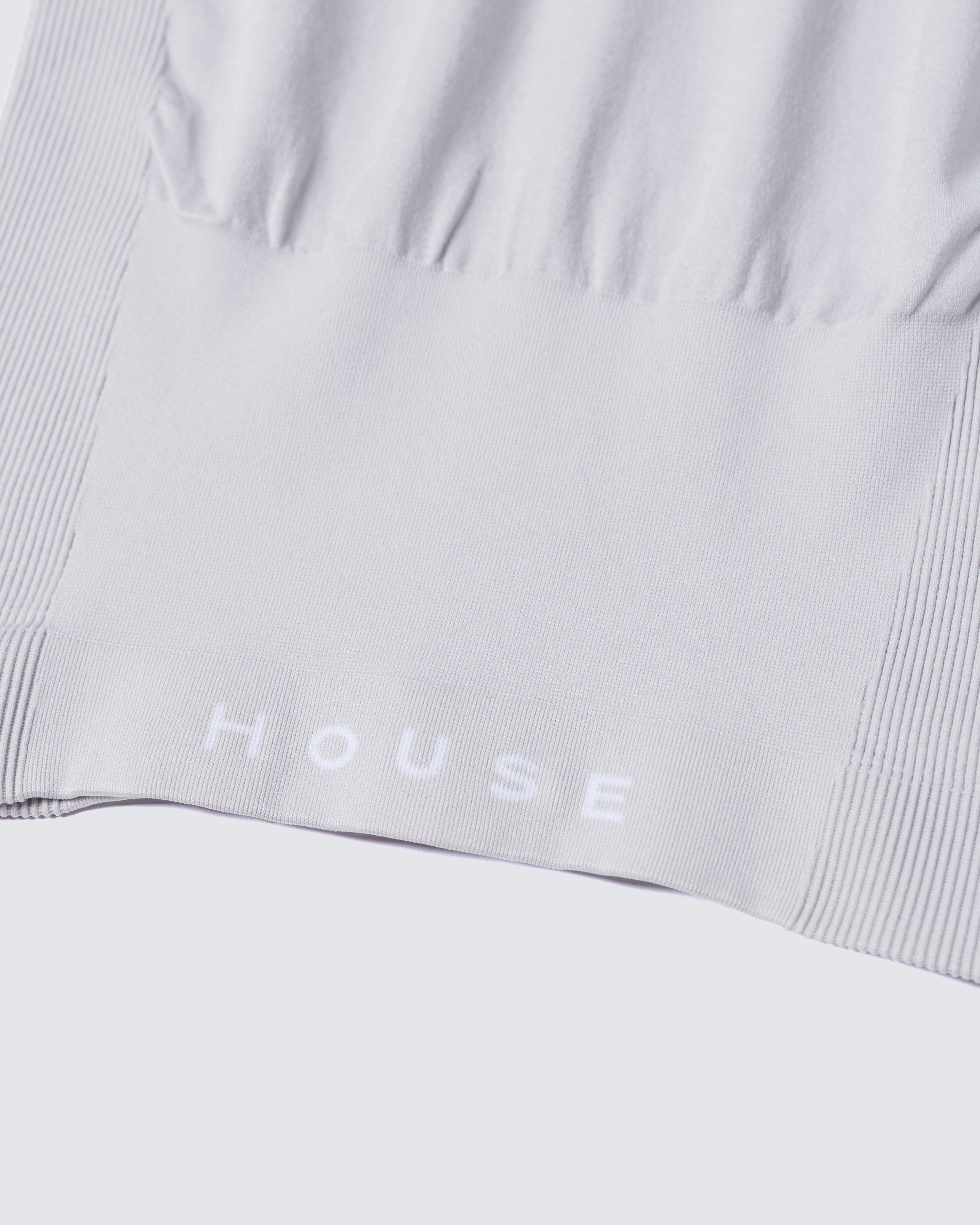 Seamless Longsleeve Full Zip - Light Grey