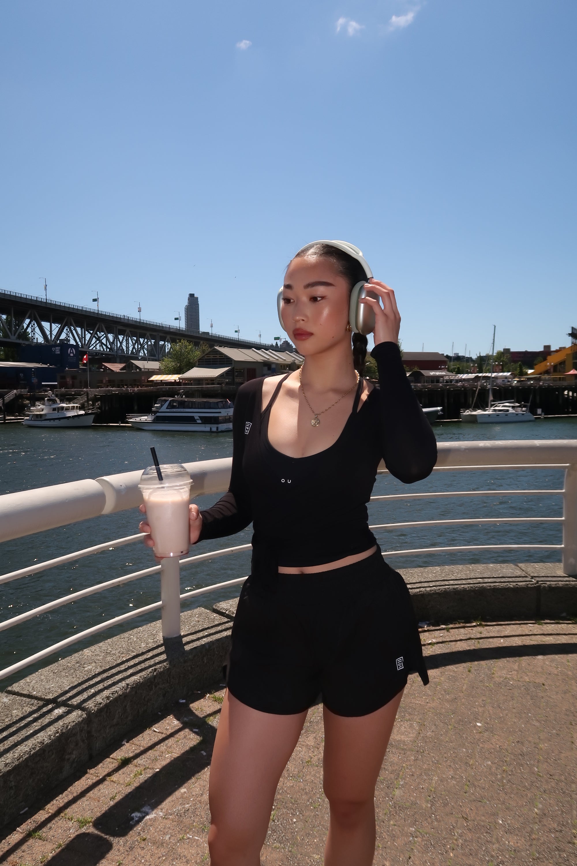 Cloud Racerback Tank - Black