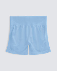 Womens seamless sports short in sky blue