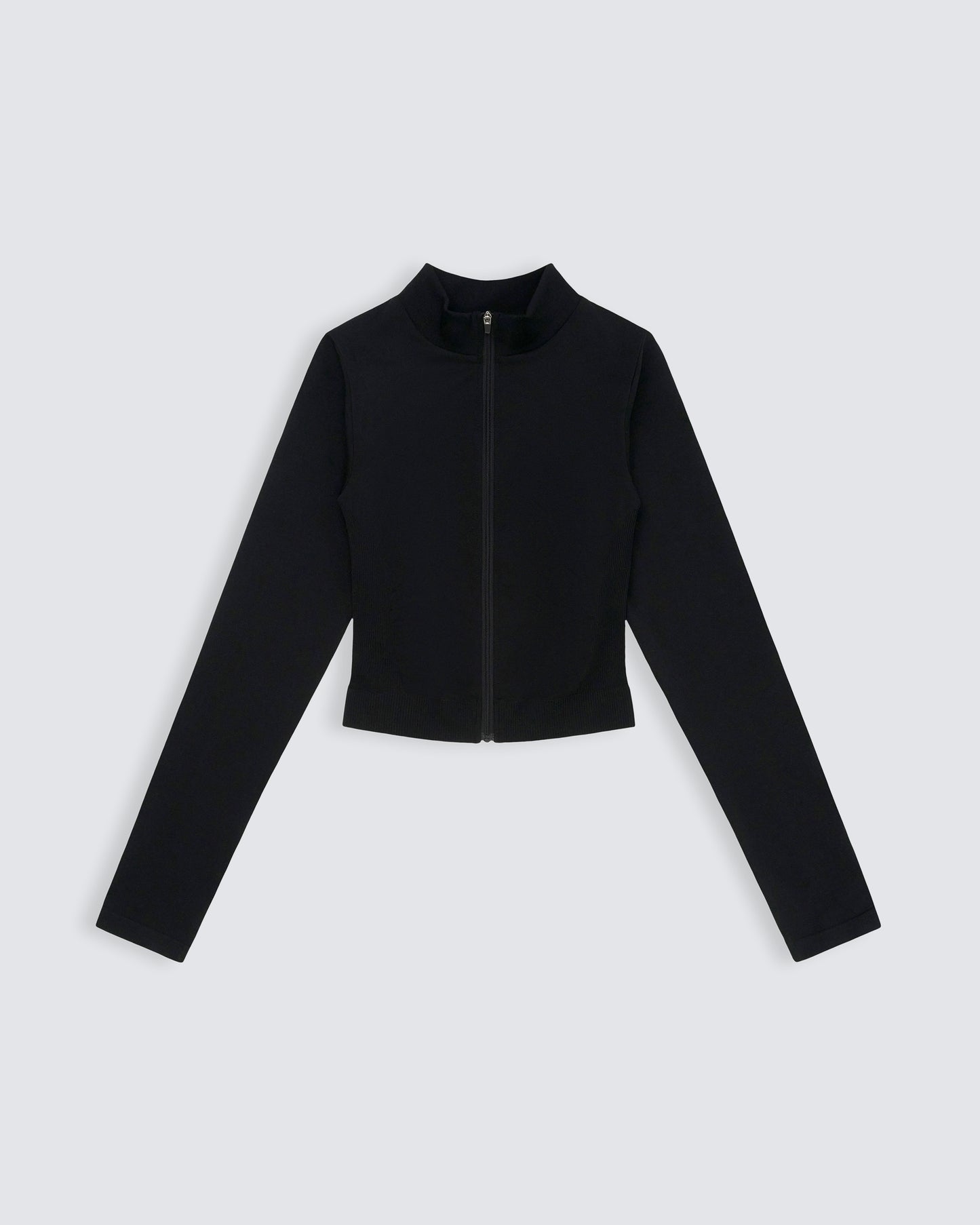 Seamless Longsleeve Full Zip - Black