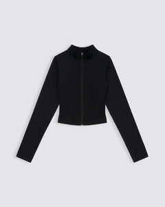 Seamless Longsleeve Full Zip - Black