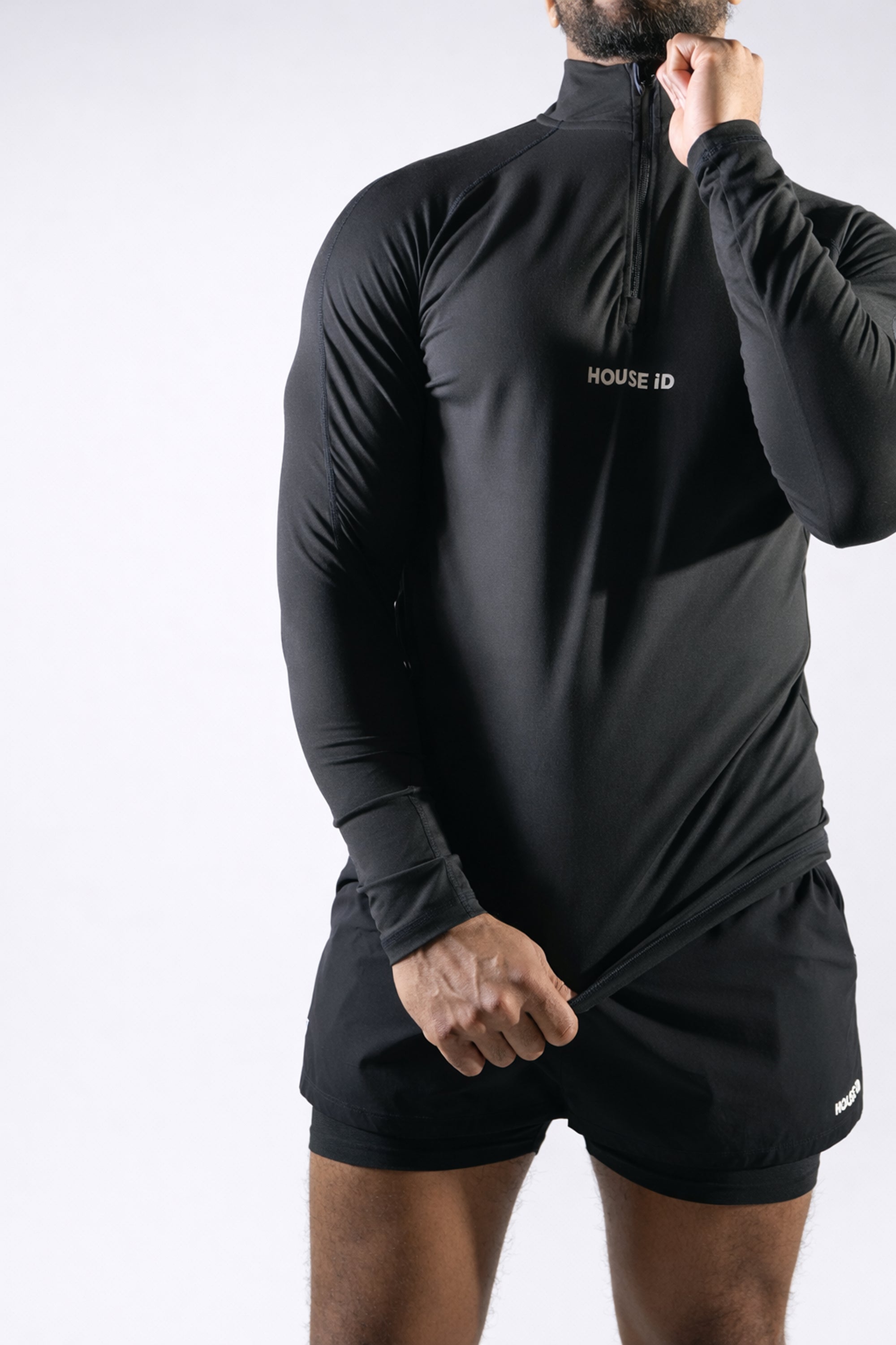 Athletic Quarter Zip - Black
