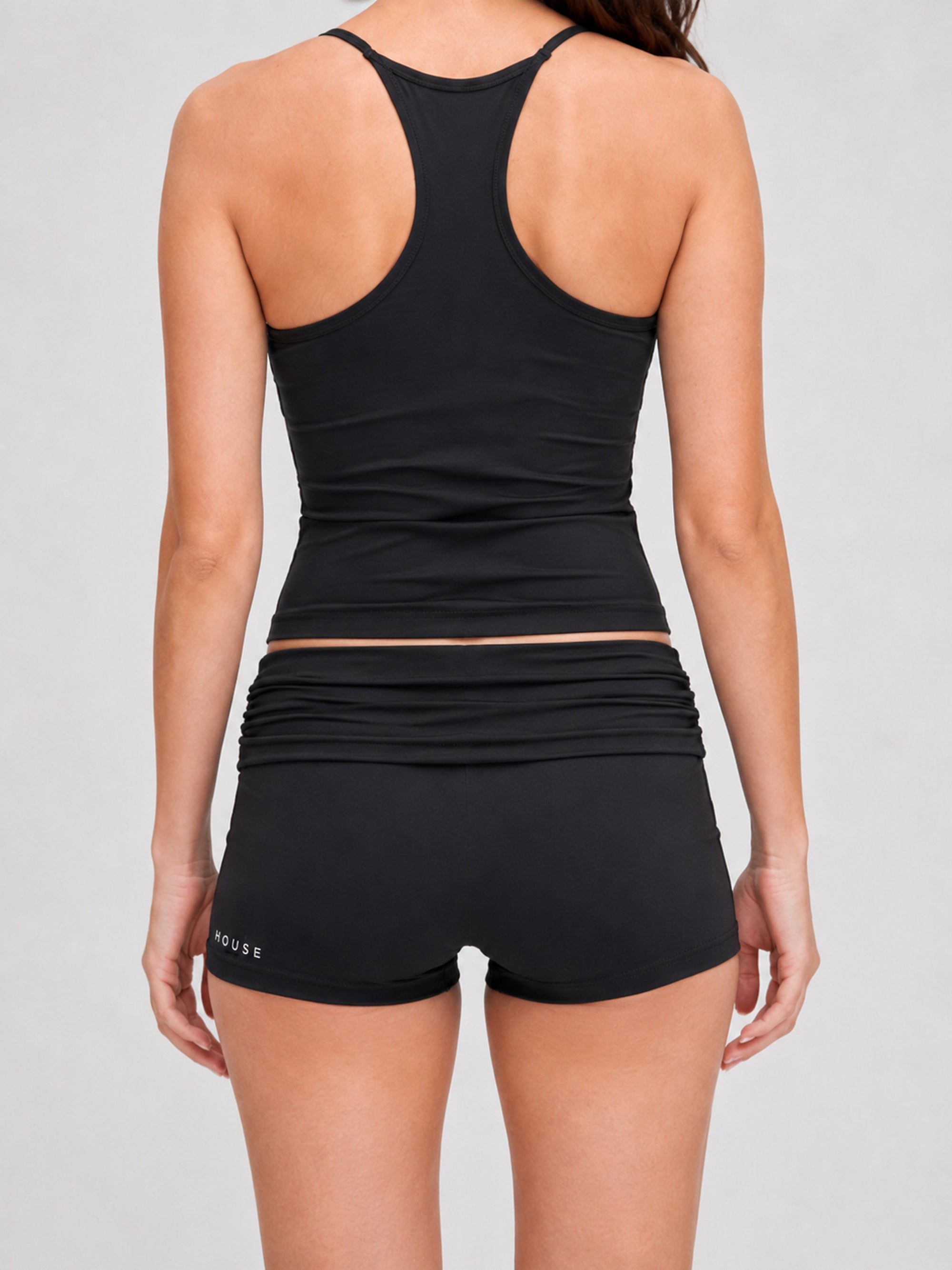 Cloud Foldover Short - Black