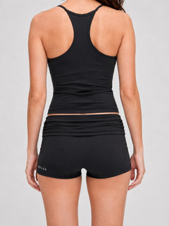Cloud Foldover Short - Black