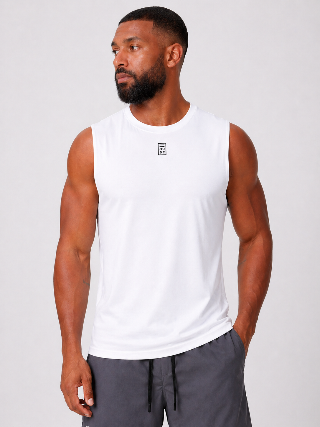 Cut Off Tank - White