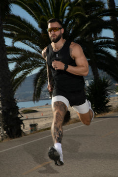 Perforated 5" Lined Short - Black/Off White