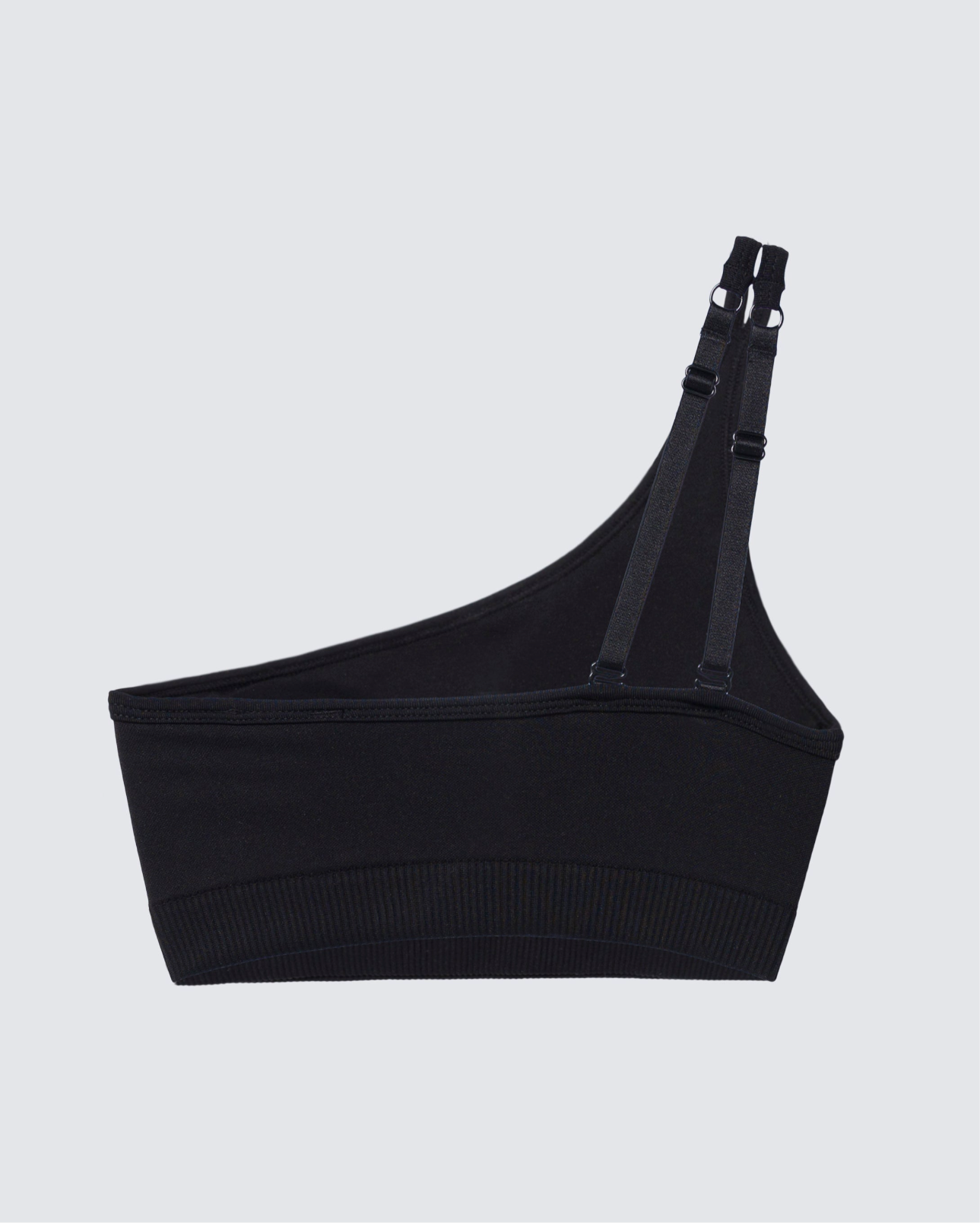 Seamless Asymmetrical Bra - Black