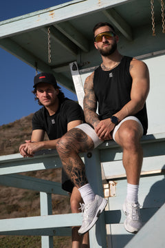 Perforated 5" Lined Short - Black/Off White