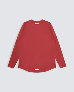 Mens long sleeve athletic top in red