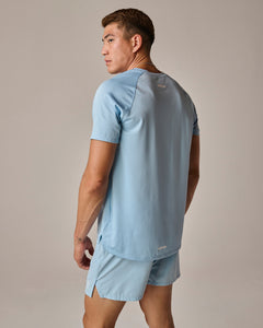 Mens Athletic Sports T-Shirt in Sky Blue