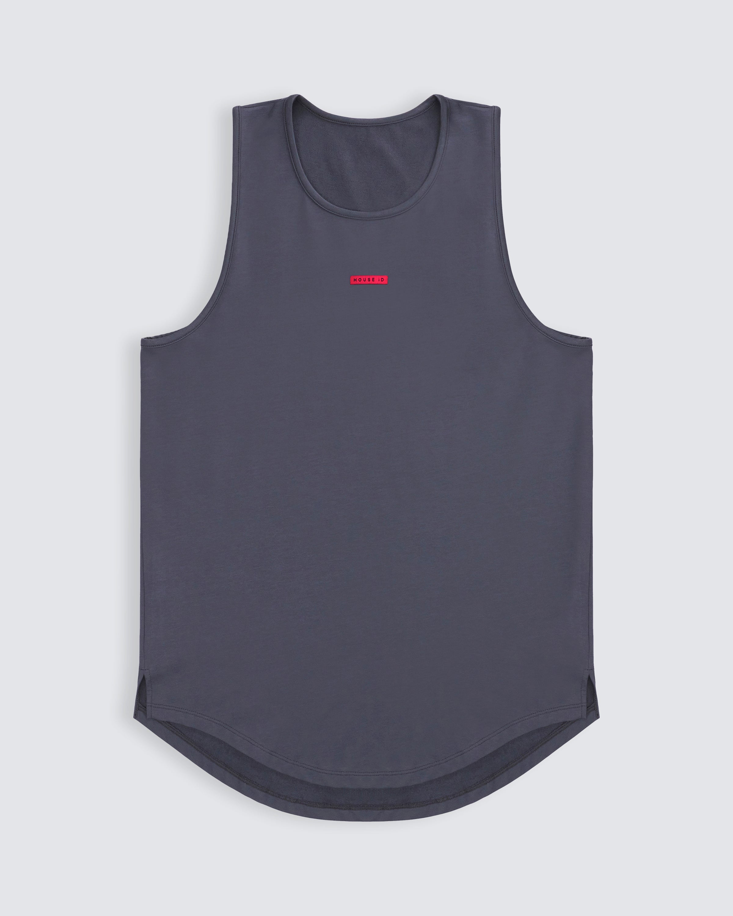 mens jersey tank in dark grey