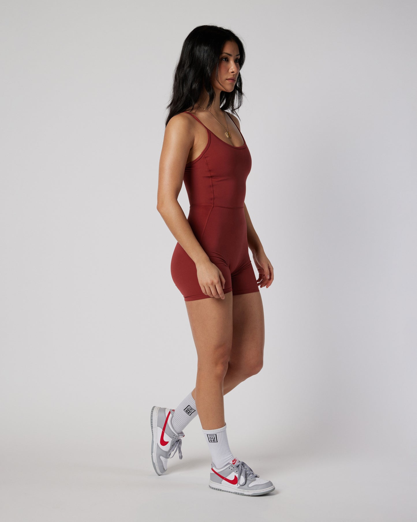 Womens sports one piece in Mars Red