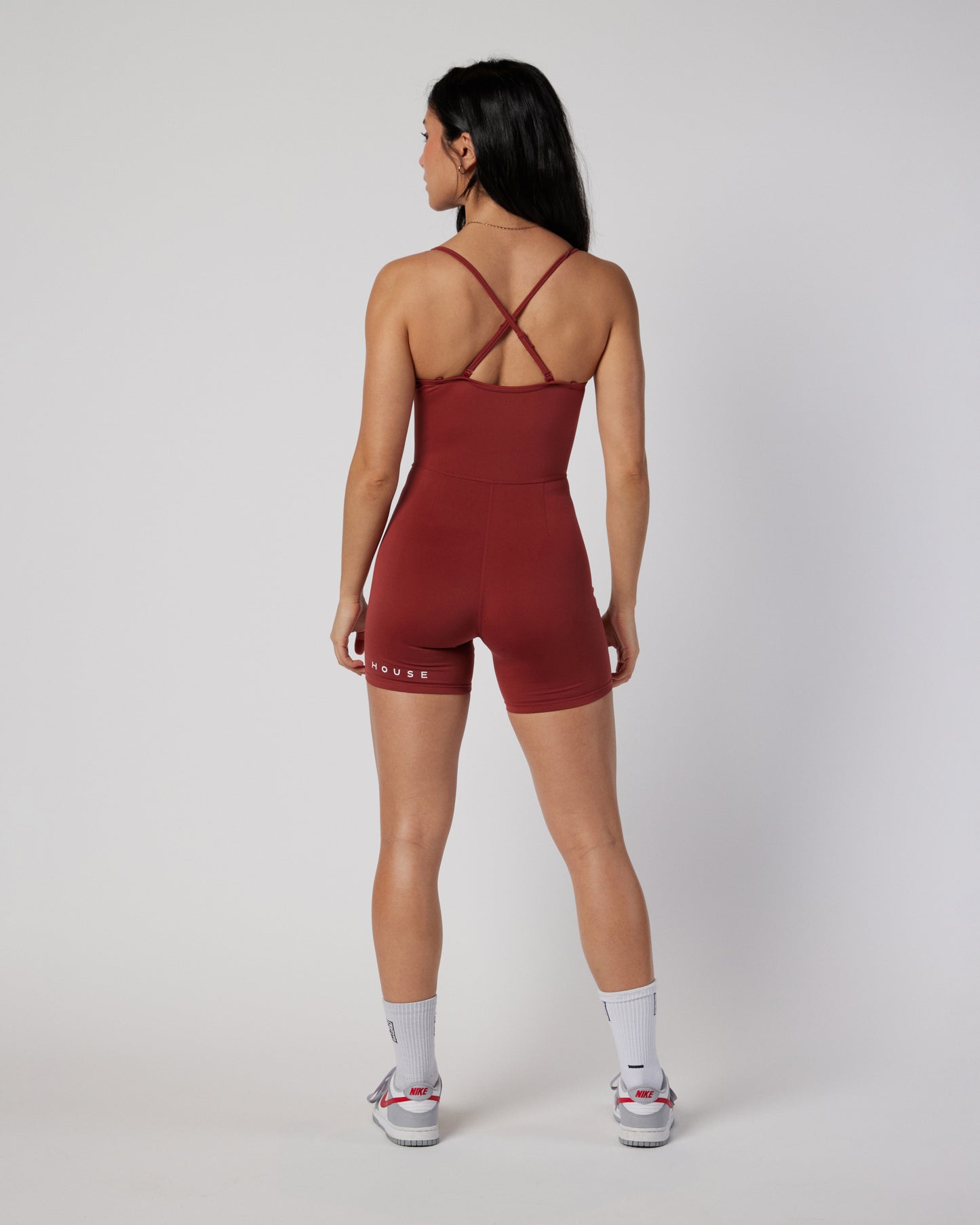Womens sports one piece in Mars Red