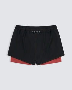 Sports shorts in black and red