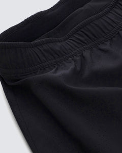 Mens perforated lined short in black