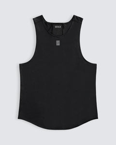 Mens perforated athletic tank in black