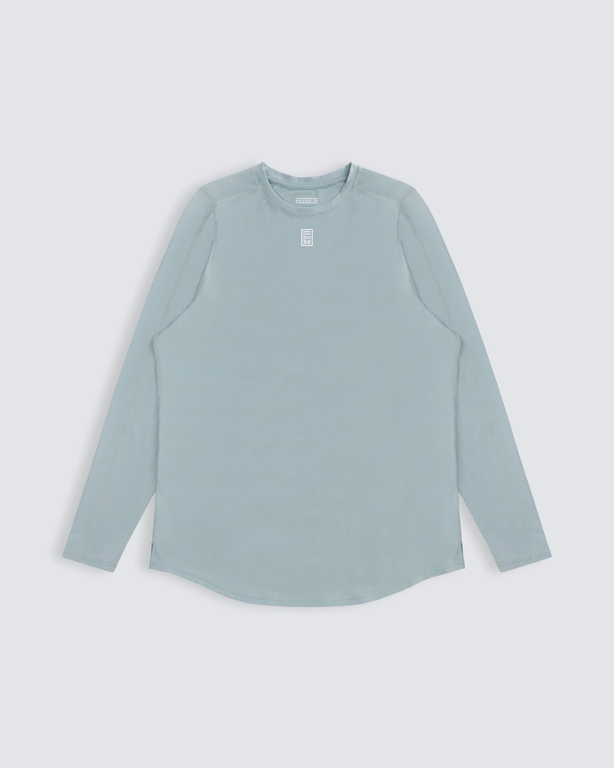 Mens Athletic Long Sleeve Top in Sea Green