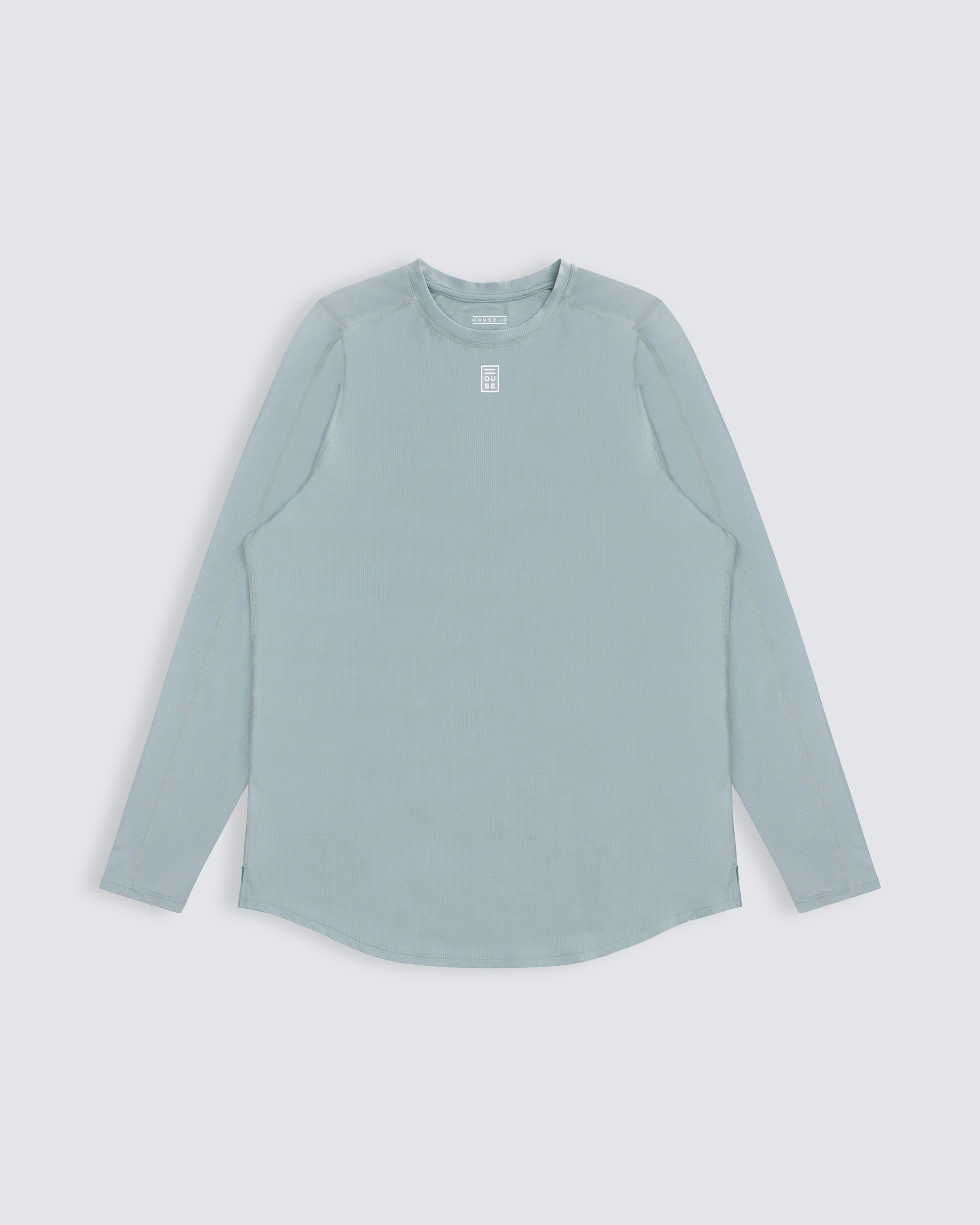 Mens Athletic Long Sleeve Top in Sea Green