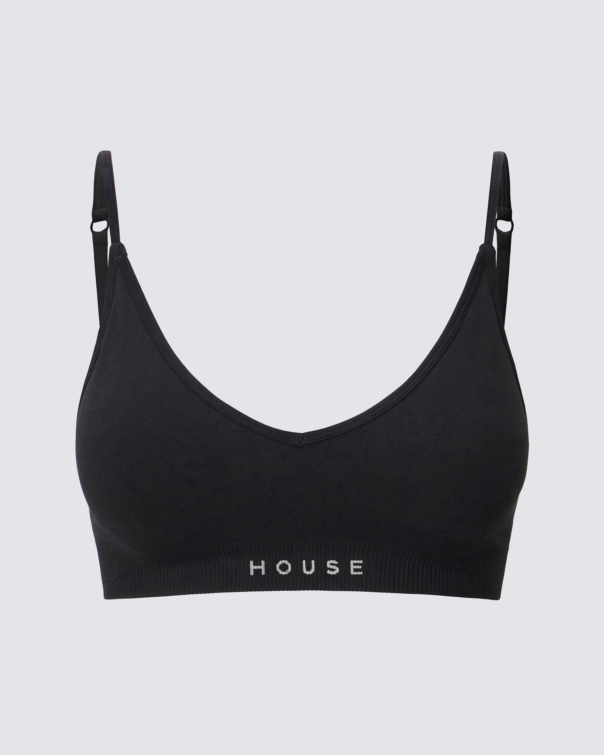 Womens seamless sports bra in black