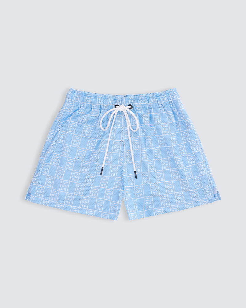 mens mesh short in sky blue