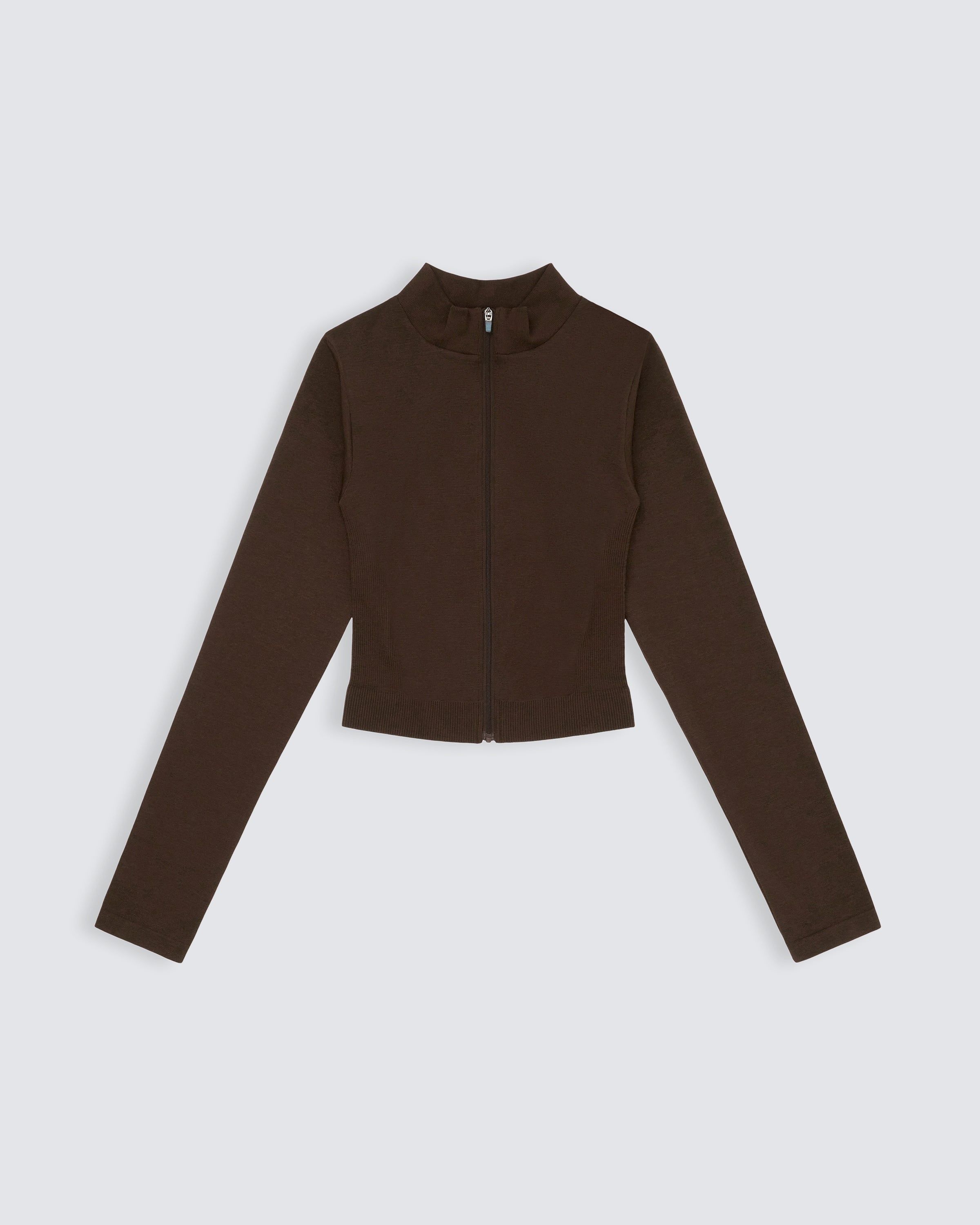 Seamless Longsleeve Full Zip - Espresso