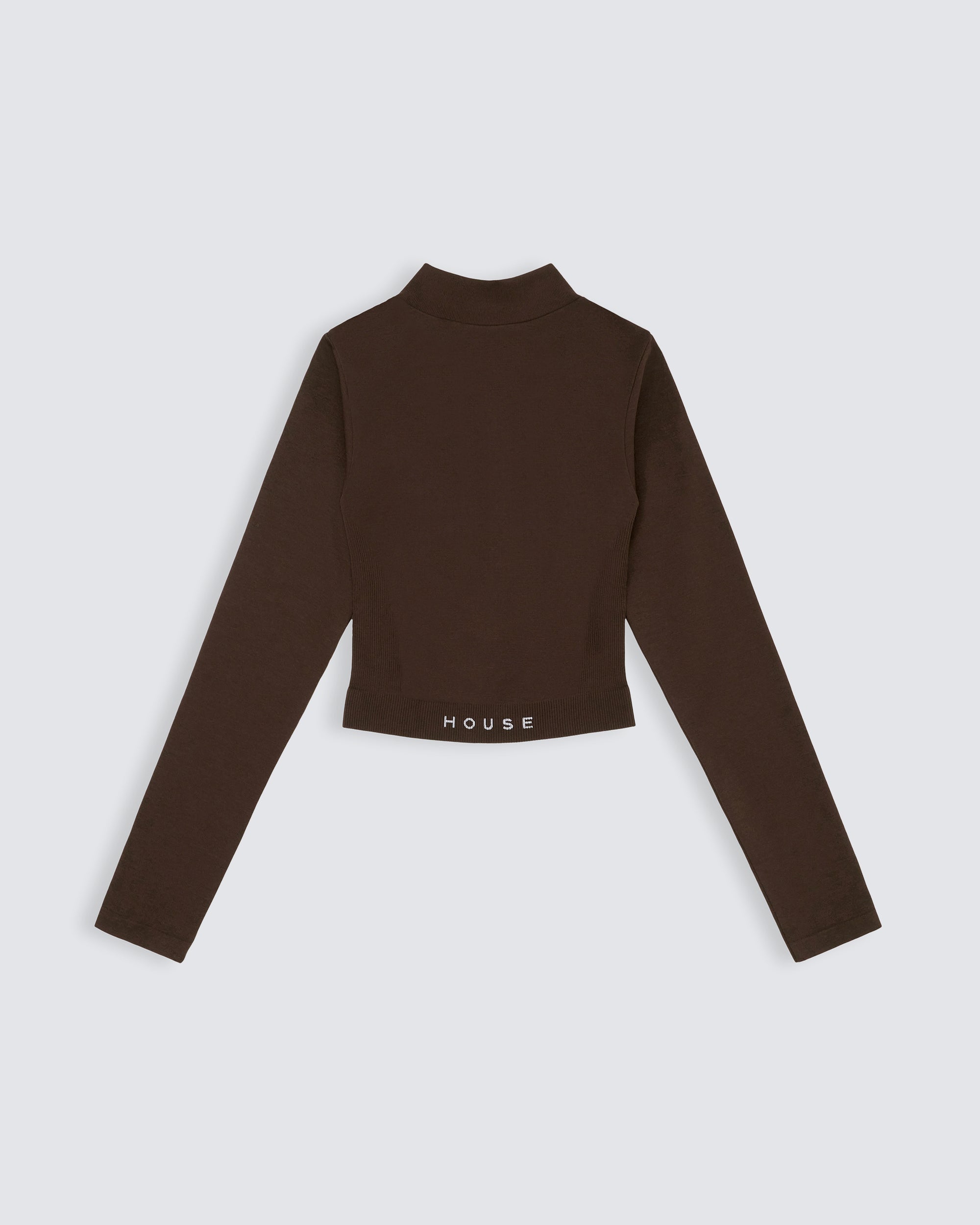 Seamless Longsleeve Full Zip - Espresso