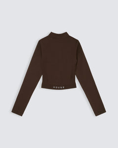 Seamless Longsleeve Full Zip - Espresso