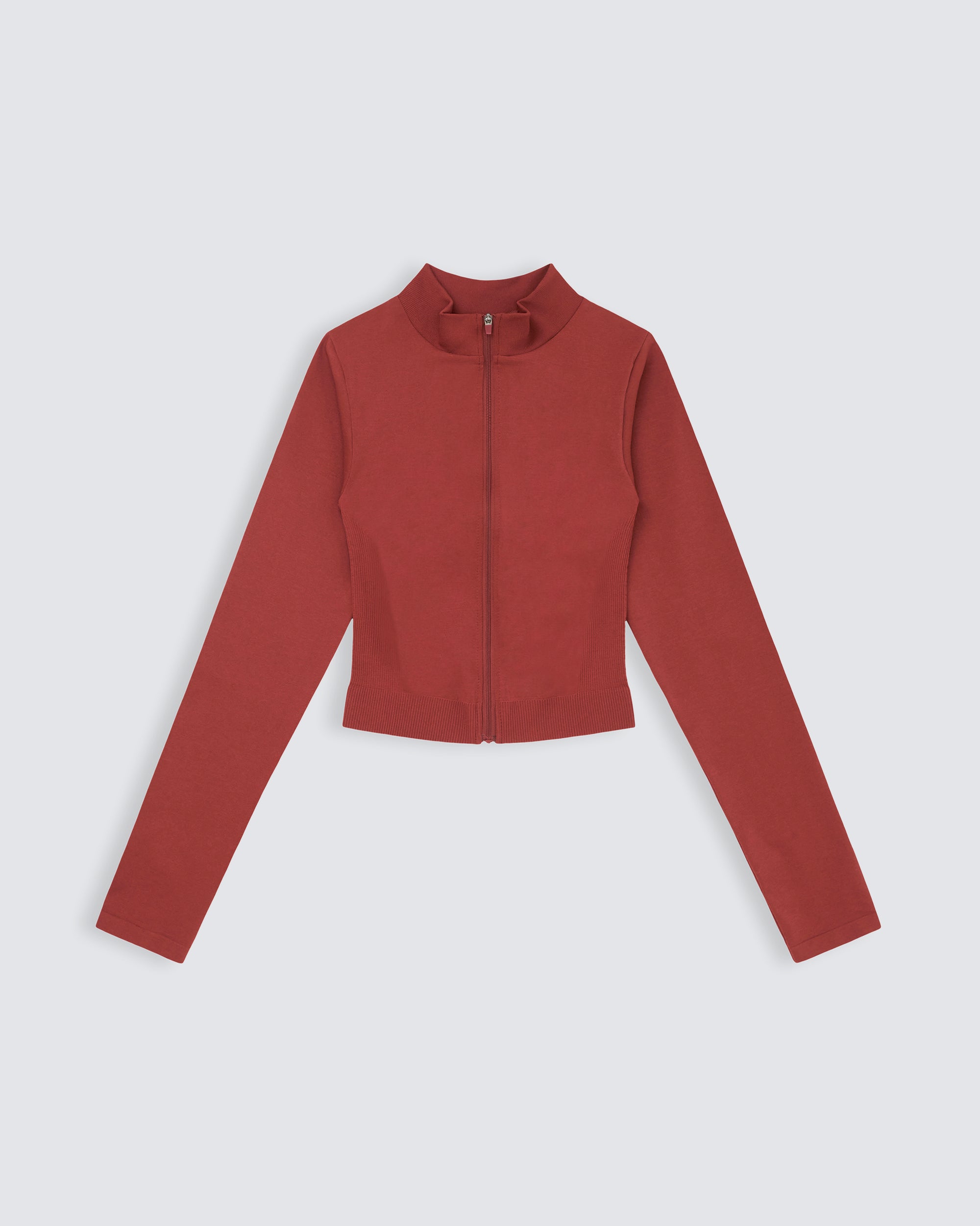 Seamless Longsleeve Full Zip - Mars Red