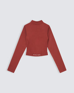 Seamless Longsleeve Full Zip - Mars Red