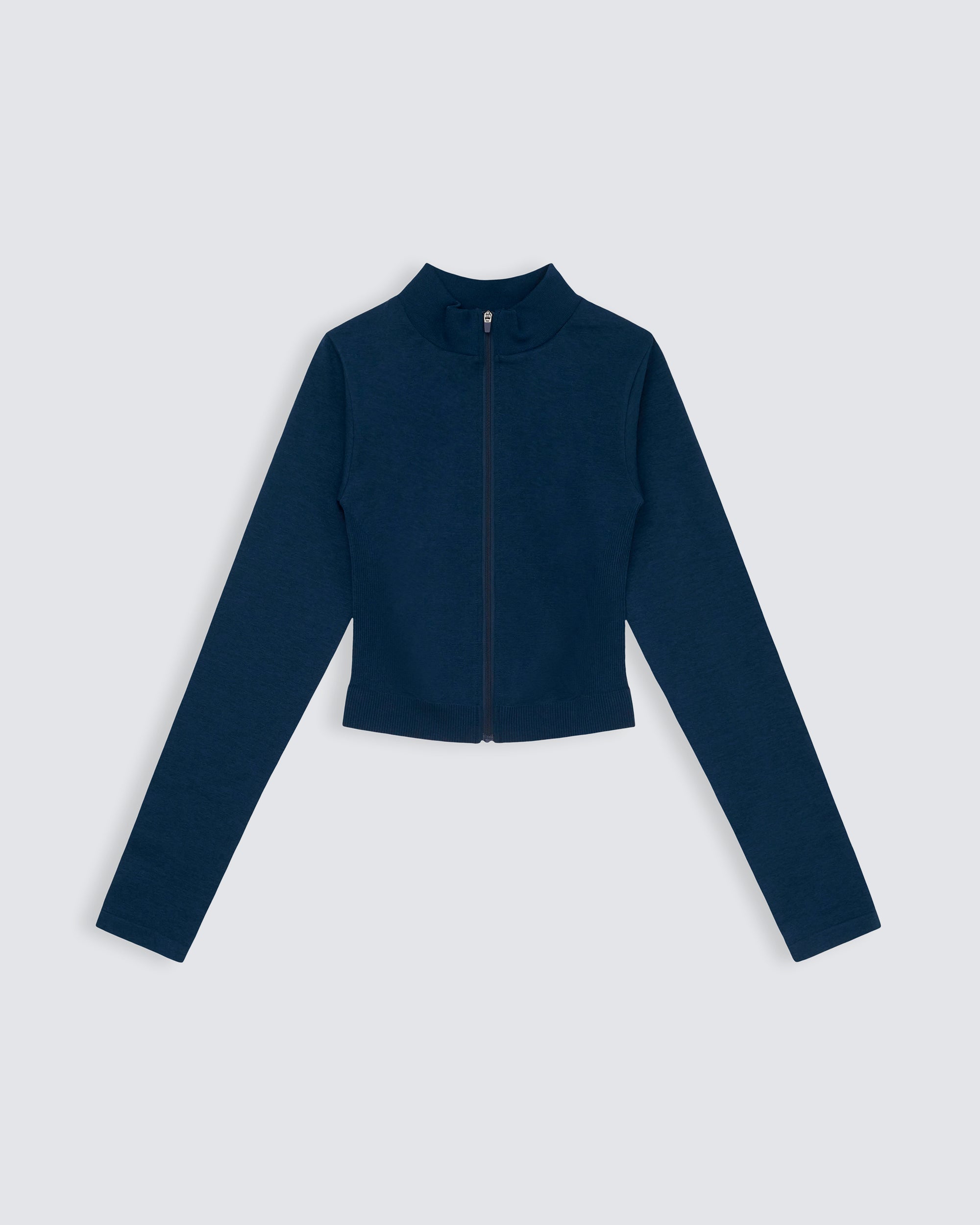 Seamless Longsleeve Full Zip - Navy