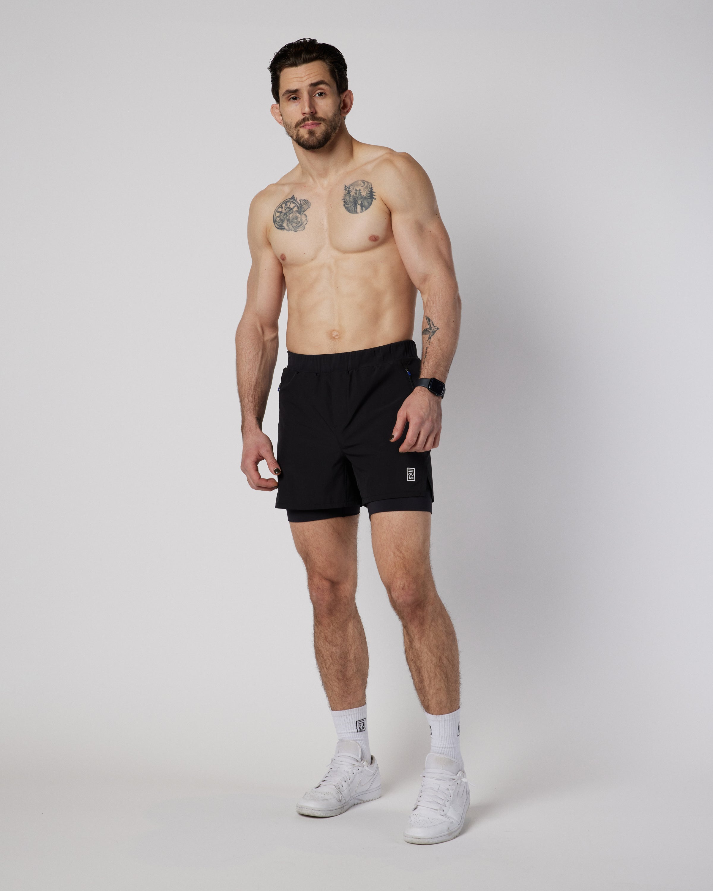 Mens Lined Short Black/Black